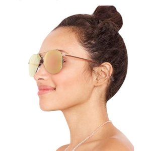 BNWT J Crew Aviator Rose Gold Women's Sunglasses, with pouch